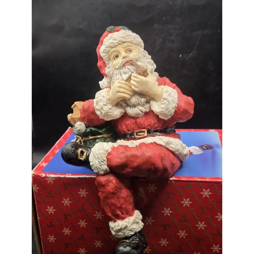 Vtg Artmark Santa Claus Leg Crossed Shelf Sitter Figurine Christmas Holiday 8